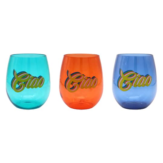 Jonathan Adler x Michaels Stemless Ciao Tumblers Set